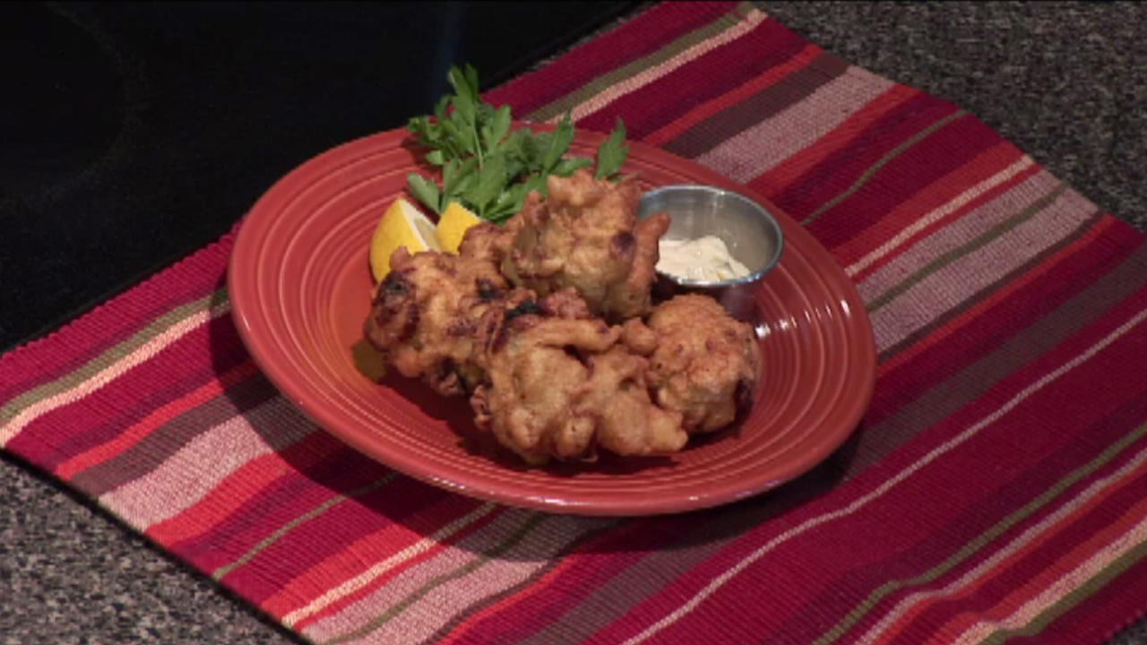 Clam Fritters Chef Andrew Omo