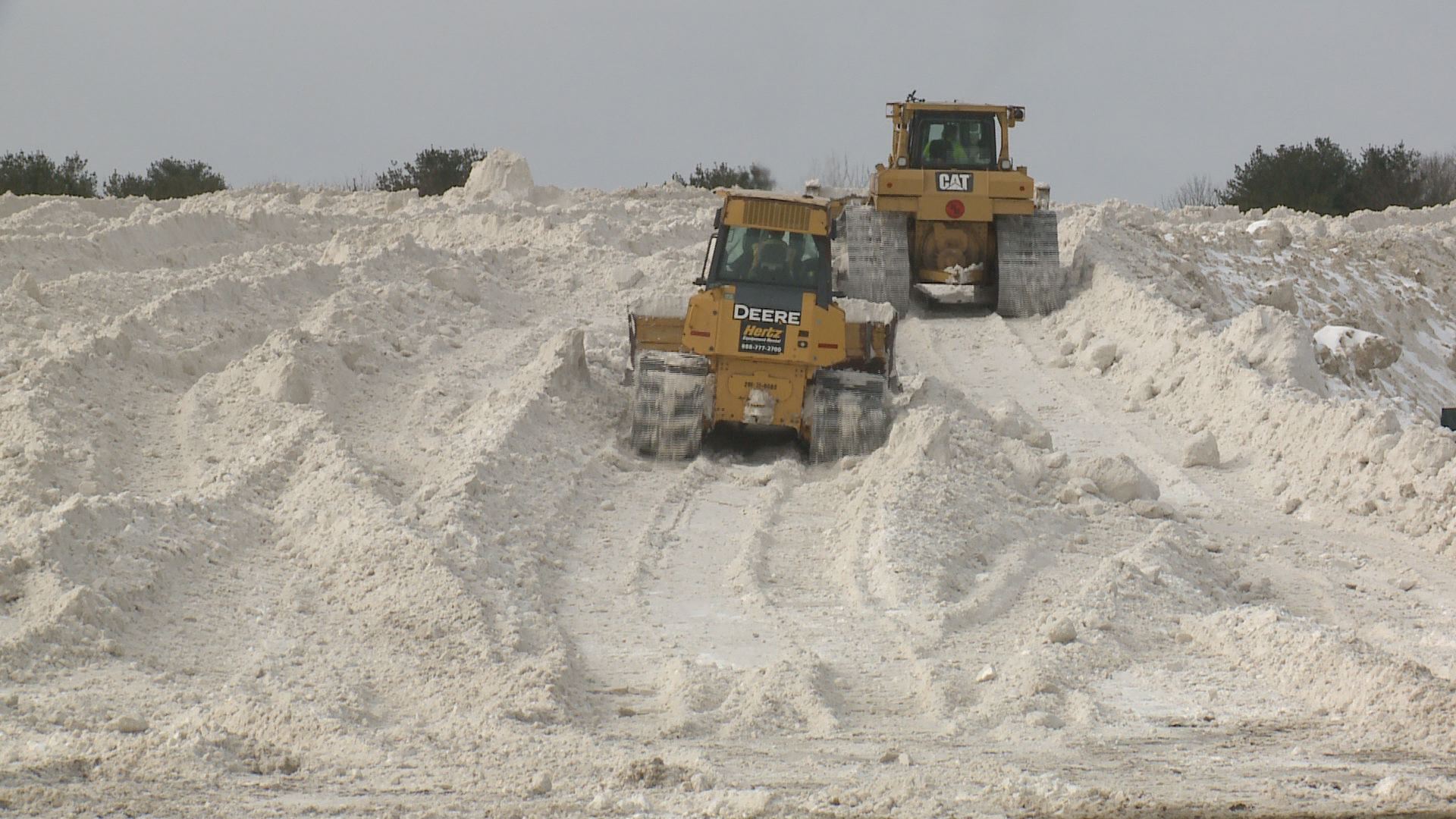 Massive Portland snow dump nearing FAA height limit