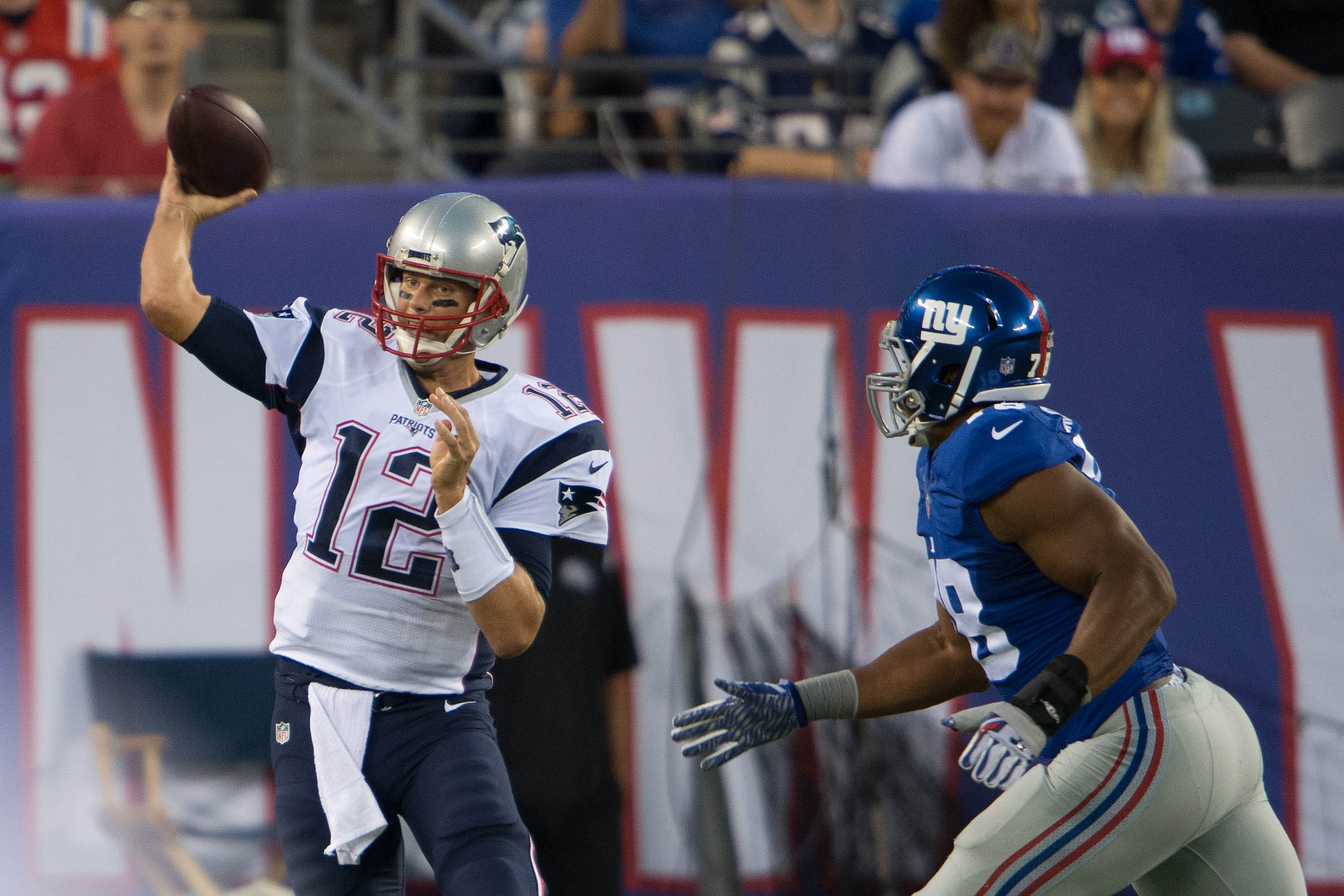 Brady plays in final game action before suspension, Patriots fall in  preseason finale