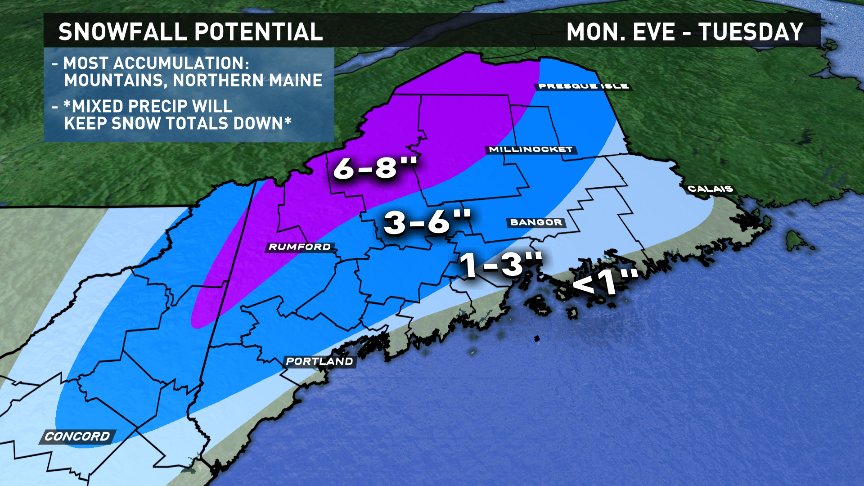 A wintry mess late Monday into Tuesday | newscentermaine.com