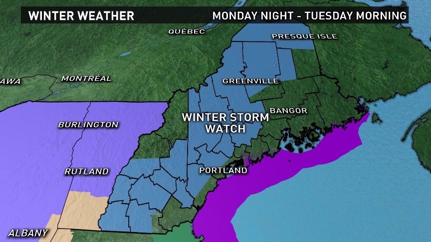 Winter Storm Watch now in effect for parts of Maine and New Hampshire ...