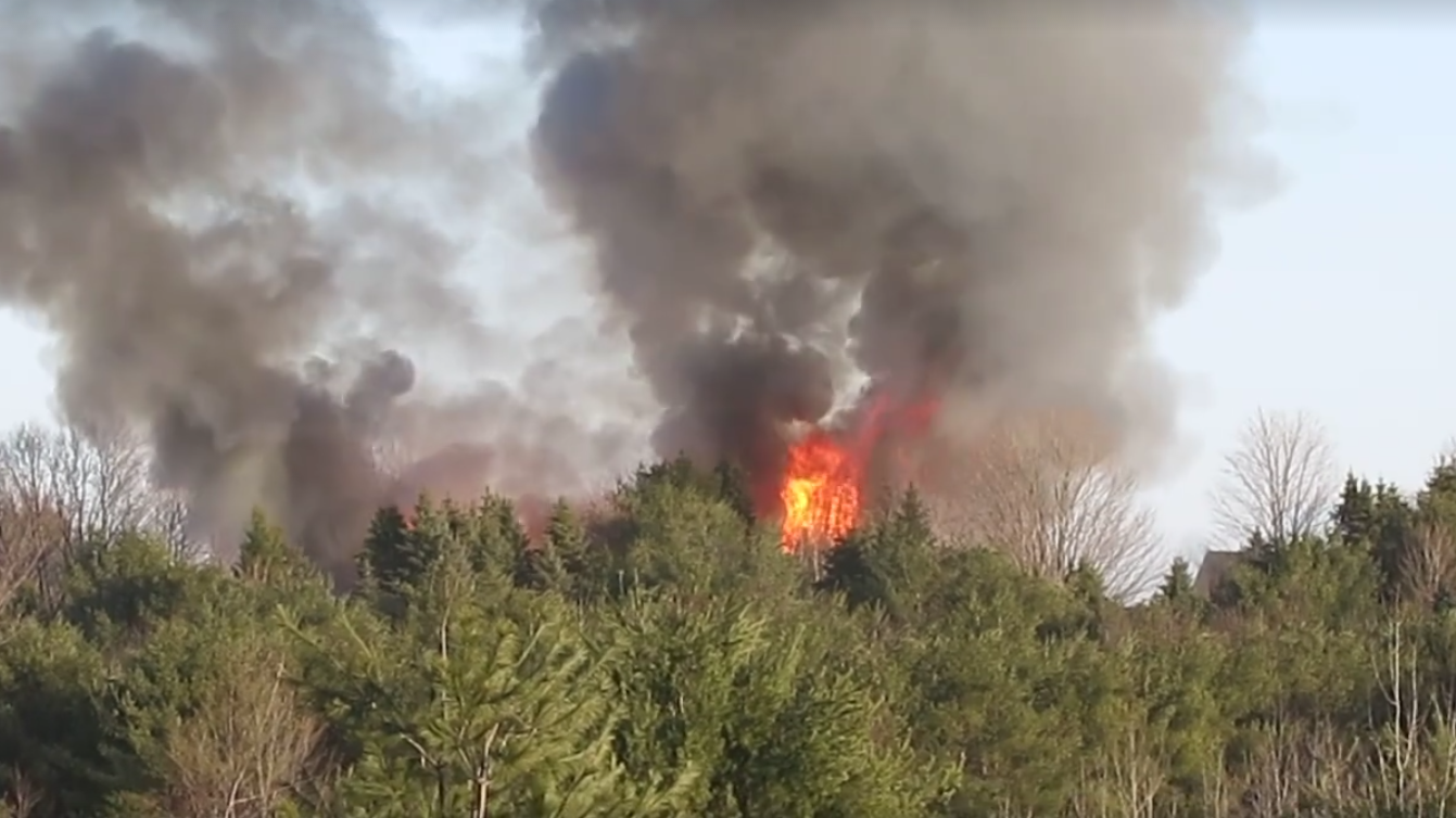 Multiple crews battle fire in Hollis