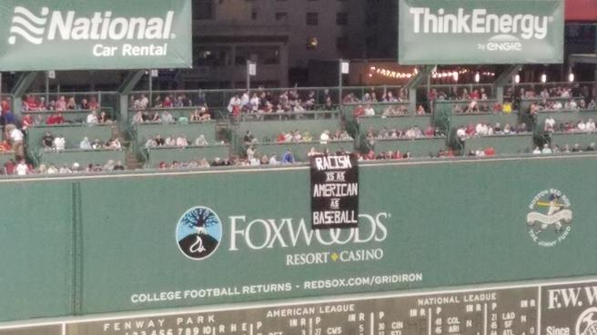 Anti-Racism Banner Unfurled at Sox Game at Fenway Park